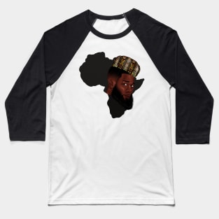 Africa Map, Proud African Man, Black Pride Baseball T-Shirt